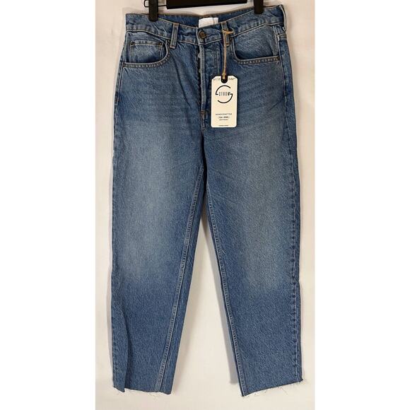 BOYISH The Tommy High Rise Straight Leg button fly Authentic Rigid Jeans size 27 - Picture 1 of 10